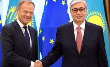 Avrupa Birliği (AB) Konseyi Başkanı Donald Tusk, Kazakistan’ı ziyaret etti